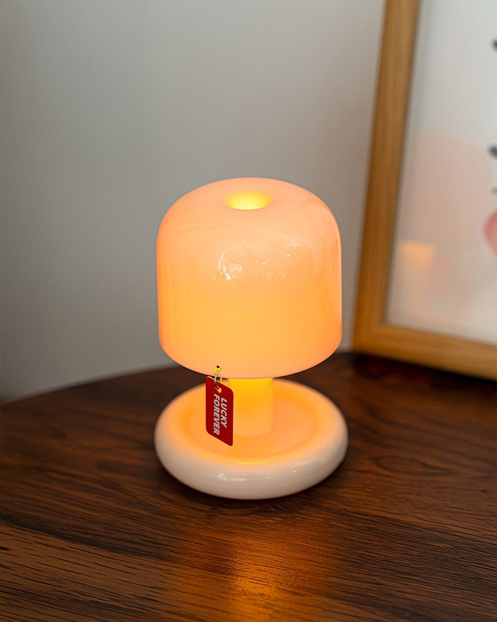 Mini Mushroom Table Lamp With Rounded Base