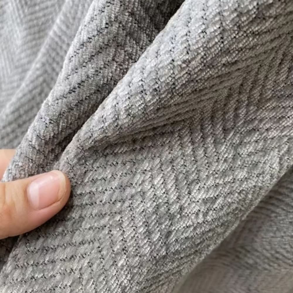 Chenille Sofa Cover Waterproof Leakproof Sofa Throw with Herringbone Weave and Fringe Non Slip Washable Couch Protector for Pets and Families