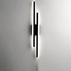 Modern Metal Wall Light With Warm LED Glow in Black — Ashbury Home & Living