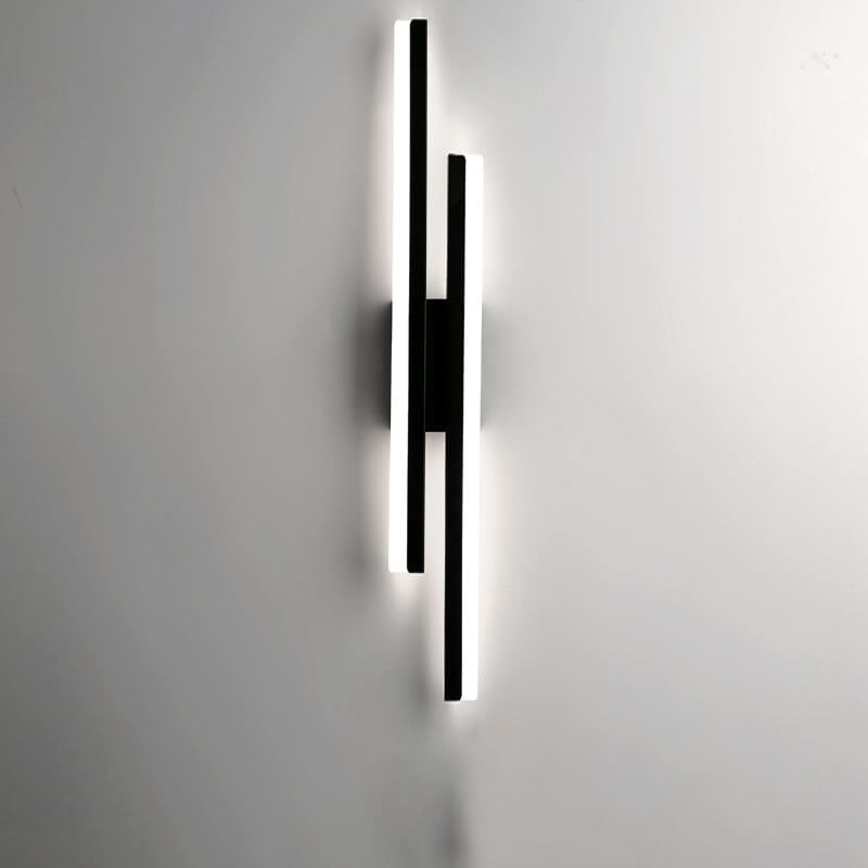 Modern Metal Wall Light With Warm LED Glow in Black — Ashbury Home & Living