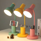 Modern LED Desk Lamp with Pen Holder Adjustable Colour Temperature Iron Reading Lamp for Home Office and Study