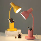 Modern LED Desk Lamp with Pen Holder Adjustable Colour Temperature Iron Reading Lamp for Home Office and Study