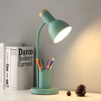 Modern LED Desk Lamp with Pen Holder Adjustable Colour Temperature Iron Reading Lamp for Home Office and Study
