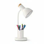 Modern LED Desk Lamp with Pen Holder Adjustable Colour Temperature Iron Reading Lamp for Home Office and Study