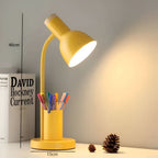 Modern LED Desk Lamp with Pen Holder Adjustable Colour Temperature Iron Reading Lamp for Home Office and Study