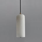 Slim Alabaster Cylinder Pendant Light With Single-Drop Design