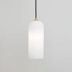 Slim Alabaster Cylinder Pendant Light With Single-Drop Design