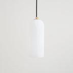 Slim Alabaster Cylinder Pendant Light With Single-Drop Design