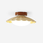 Scalloped Petal Ceiling Light With Domed Diffuser