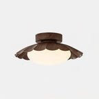 Scalloped Petal Ceiling Light With Domed Diffuser