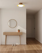 Scalloped Petal Ceiling Light With Domed Diffuser