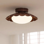 Scalloped Petal Ceiling Light With Domed Diffuser