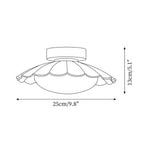 Scalloped Petal Ceiling Light With Domed Diffuser