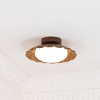 Scalloped Petal Ceiling Light With Domed Diffuser