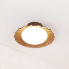 Scalloped Petal Ceiling Light With Domed Diffuser