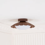Scalloped Petal Ceiling Light With Domed Diffuser