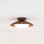Scalloped Petal Ceiling Light With Domed Diffuser