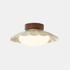 Scalloped Petal Ceiling Light With Domed Diffuser