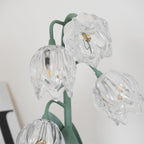 Lily-Inspired Crystal Blossom Table Lamp With Multi-Light Stem