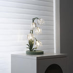 Lily-Inspired Crystal Blossom Table Lamp With Multi-Light Stem