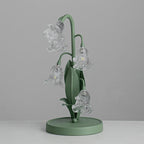 Lily-Inspired Crystal Blossom Table Lamp With Multi-Light Stem