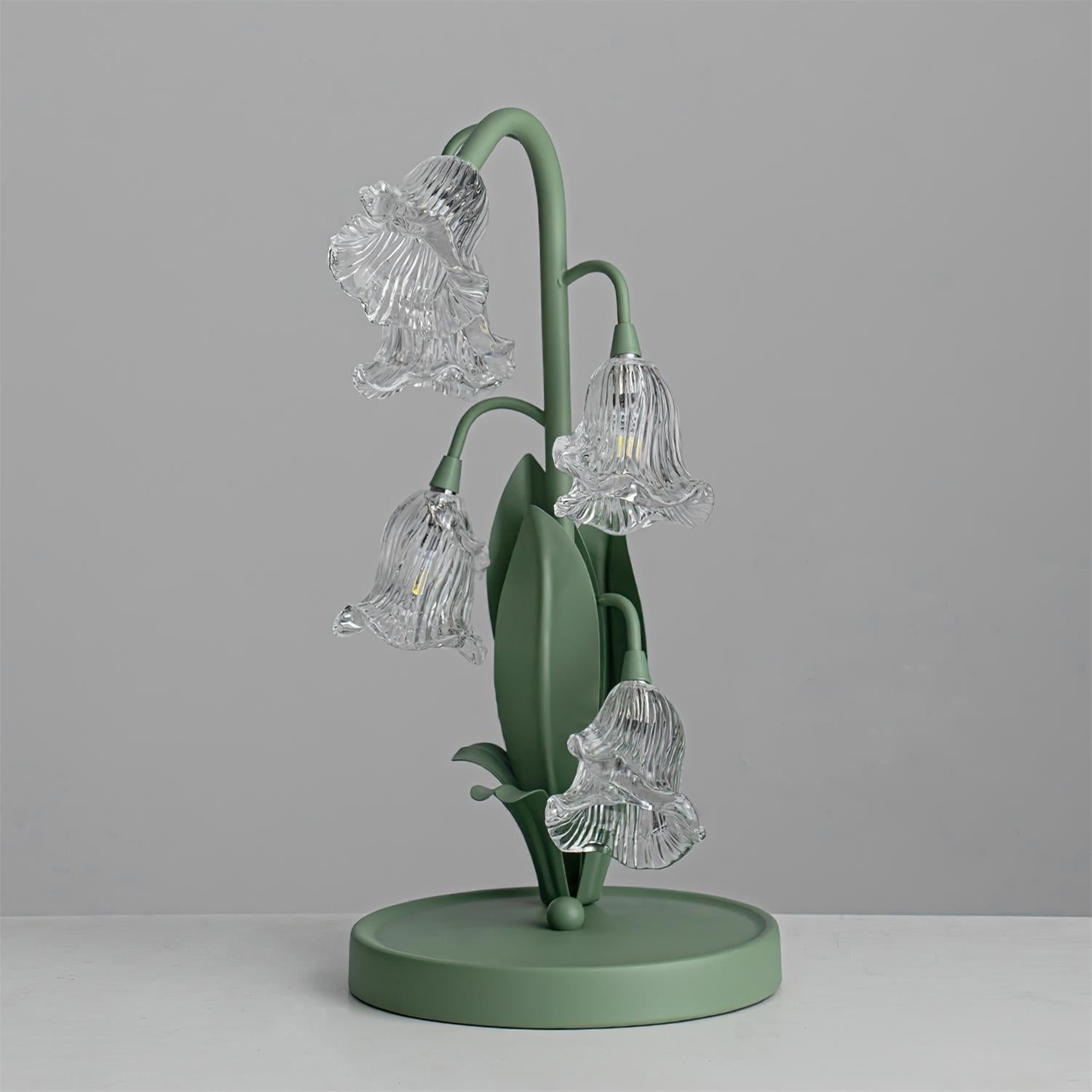 Lily-Inspired Crystal Blossom Table Lamp With Multi-Light Stem