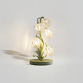Lily-Inspired Crystal Blossom Table Lamp With Multi-Light Stem