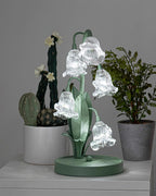 Lily-Inspired Crystal Blossom Table Lamp With Multi-Light Stem
