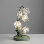 Lily-Inspired Crystal Blossom Table Lamp With Multi-Light Stem
