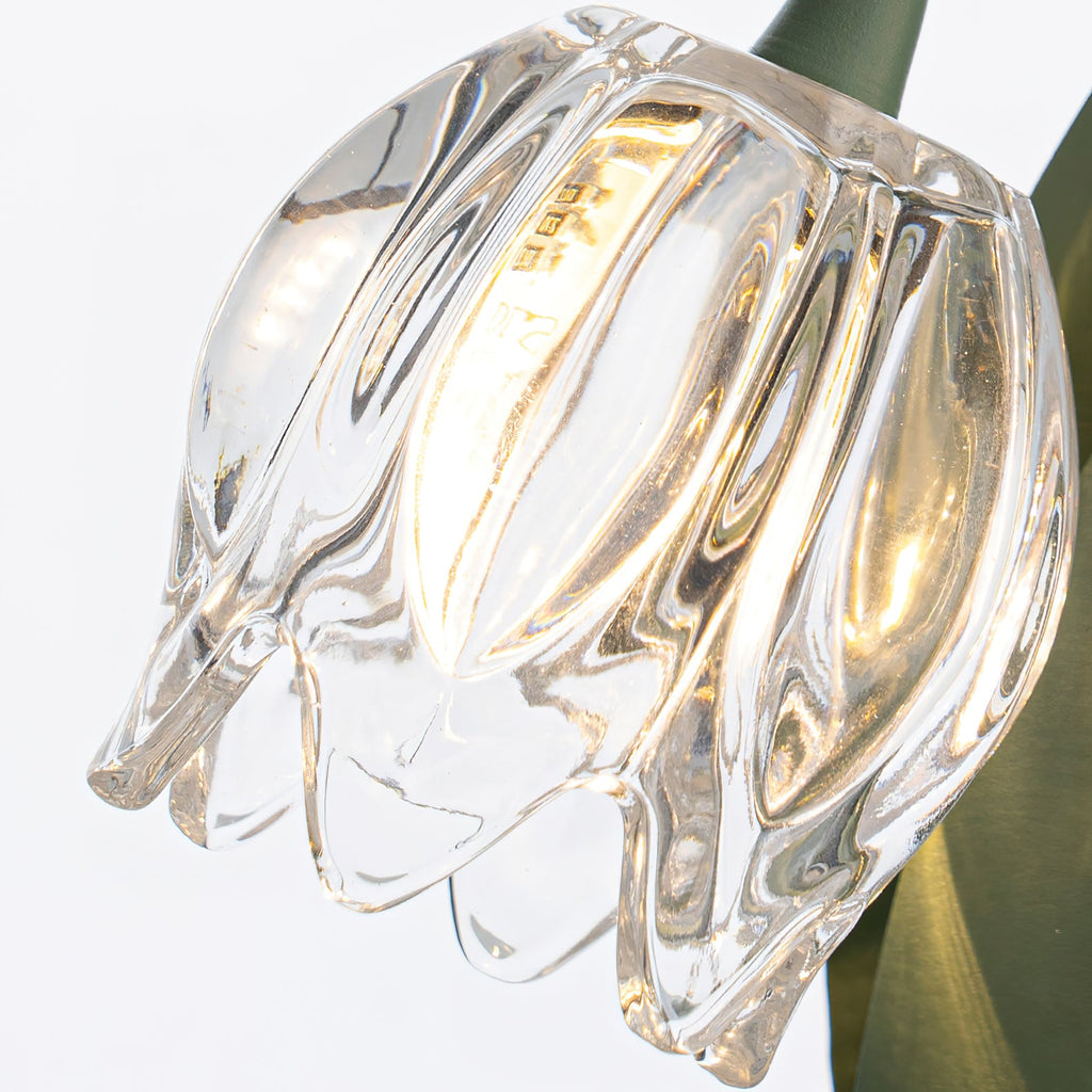Lily-Inspired Crystal Blossom Table Lamp With Multi-Light Stem