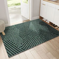 Non-Slip Doormat with Sand Trap Ridged Pattern Durable Fabric Entrance Mat for Front Door and Hallway