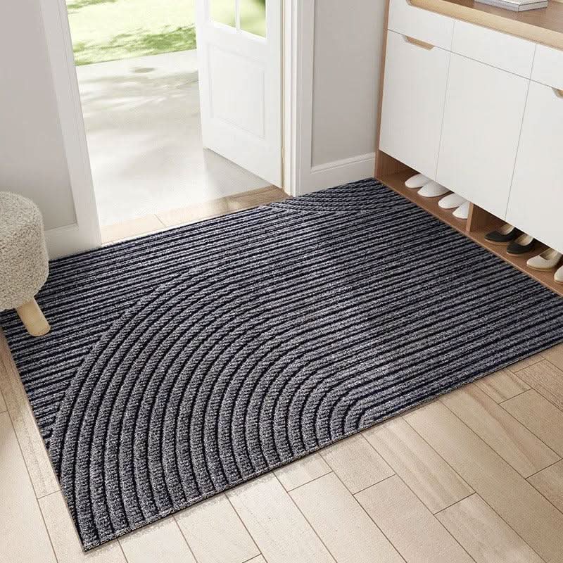 Non-Slip Doormat with Sand Trap Ridged Pattern Durable Fabric Entrance Mat for Front Door and Hallway