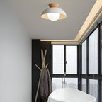 Nordic Minimalist Iron Shade Ceiling Light With Eco Dome Design