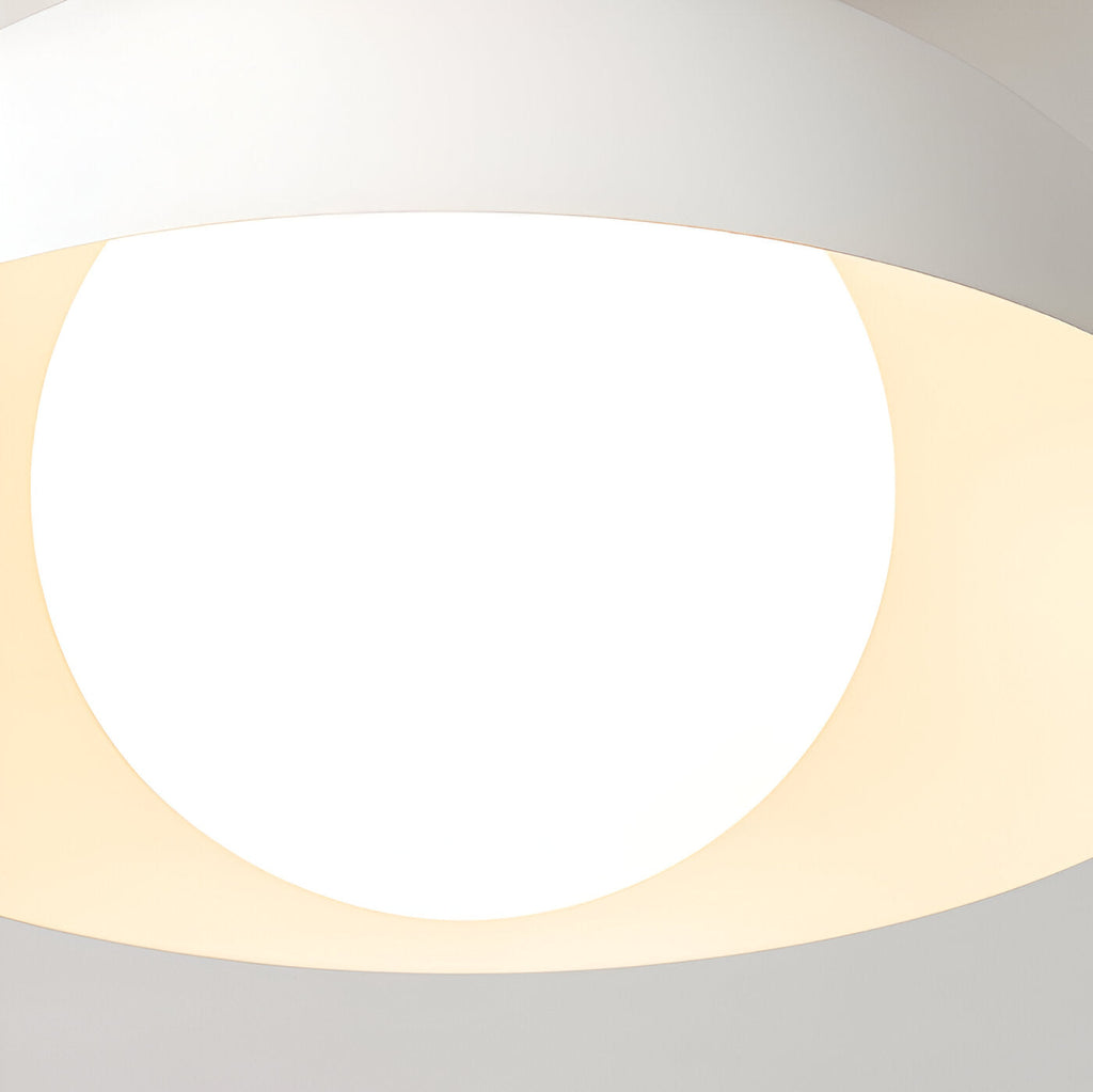 Nordic Minimalist Iron Shade Ceiling Light With Eco Dome Design