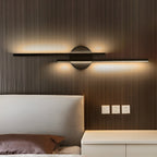 Offset Dual-Bar LED Wall Light With Round Backplate