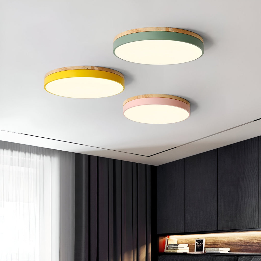 Nordic Round Flush Ceiling Light LED Light With Acrylic Diffuser
