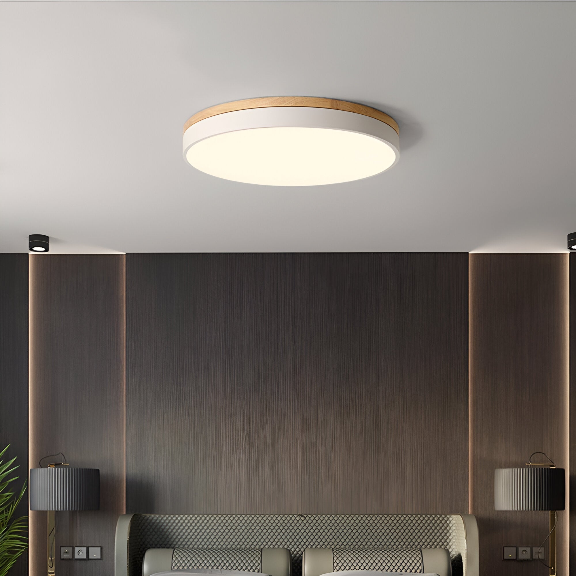 Nordic Round Flush Ceiling Light LED Light With Acrylic Diffuser