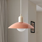 Bauhaus Minimalist Wrought Iron Pendant Light With Dome Shade