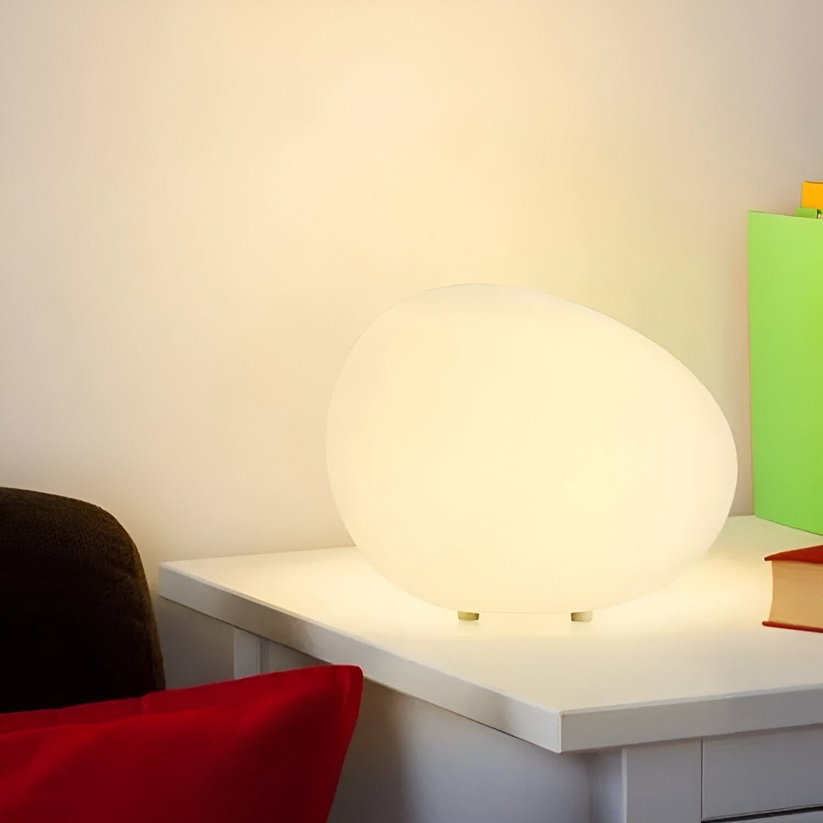 Modern Glass Solar Table Lamp for Living Room — Ashbury Home & Living