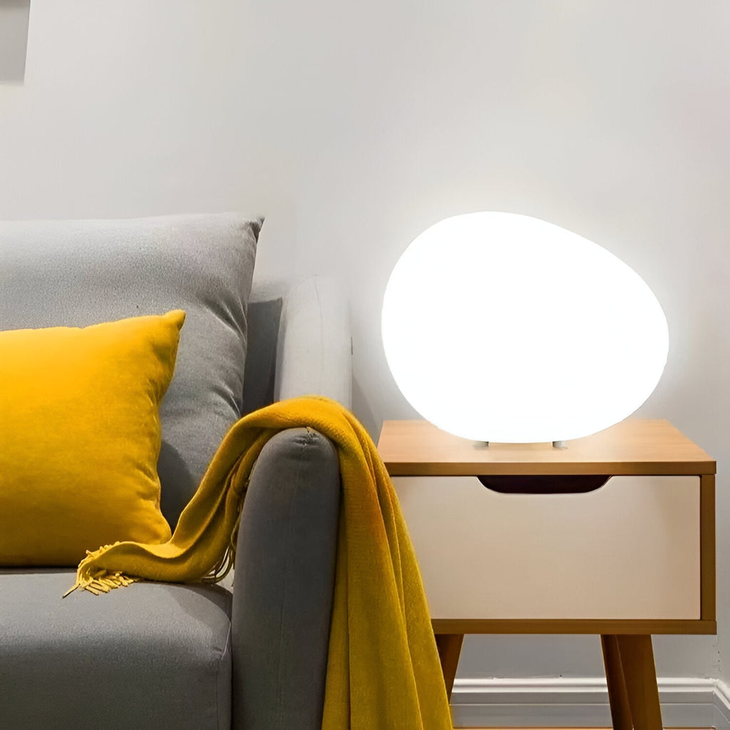 Modern Glass Solar Table Lamp for Living Room — Ashbury Home & Living