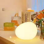 Modern Glass Solar Table Lamp for Living Room — Ashbury Home & Living