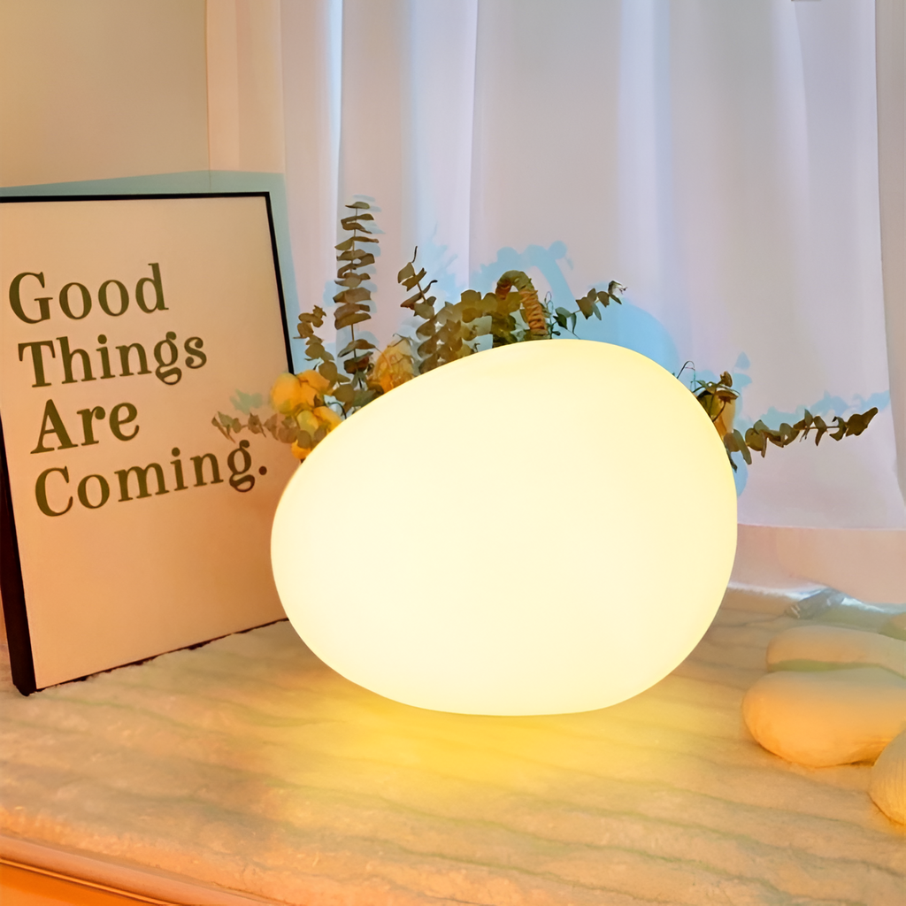 Modern Glass Solar Table Lamp for Living Room — Ashbury Home & Living