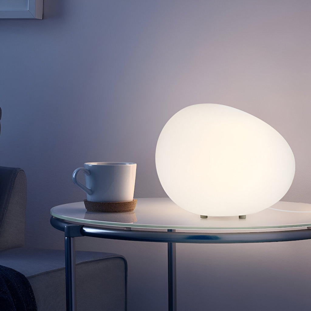 Modern Glass Solar Table Lamp for Living Room — Ashbury Home & Living