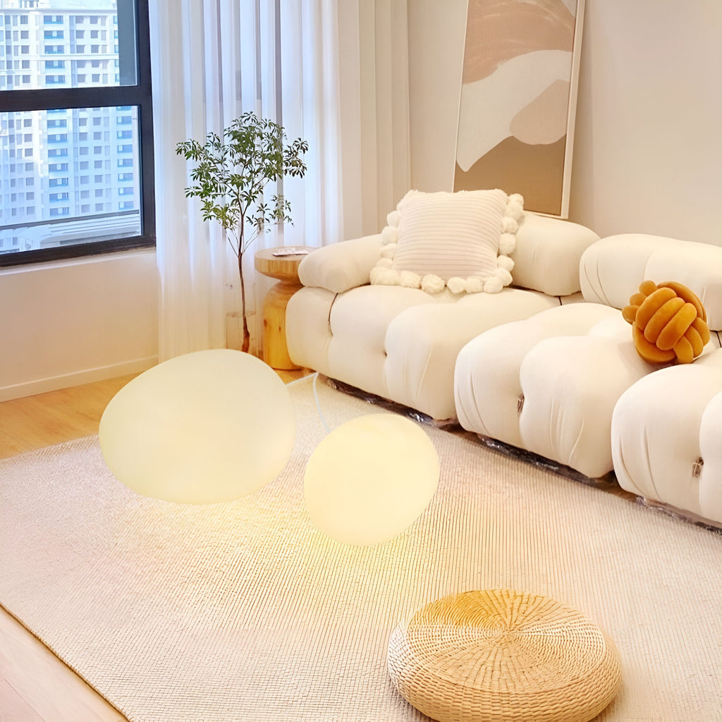 Modern Glass Solar Table Lamp for Living Room — Ashbury Home & Living