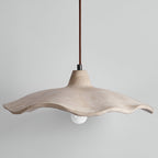 Wabi-Sabi Flower Shaped Cement Pendant Light With Adjustable Cord