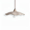 Wabi-Sabi Flower Shaped Cement Pendant Light With Adjustable Cord