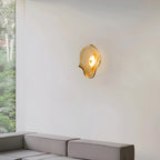 Nordic Curved Glass Wall Light LED Light With Sculpted Glass Shade
