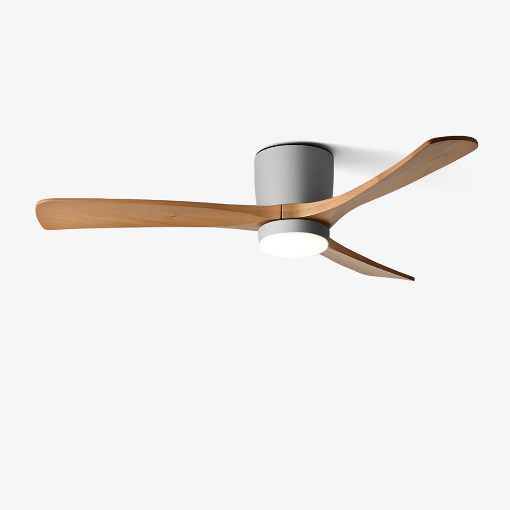 Wood Blade Ceiling Fan Ceiling Light With Remote Control