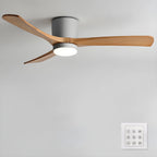 Wood Blade Ceiling Fan Ceiling Light With Remote Control