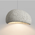 Wabi-Sabi Polystyrene Pendant Light With Spherical Dome Shade